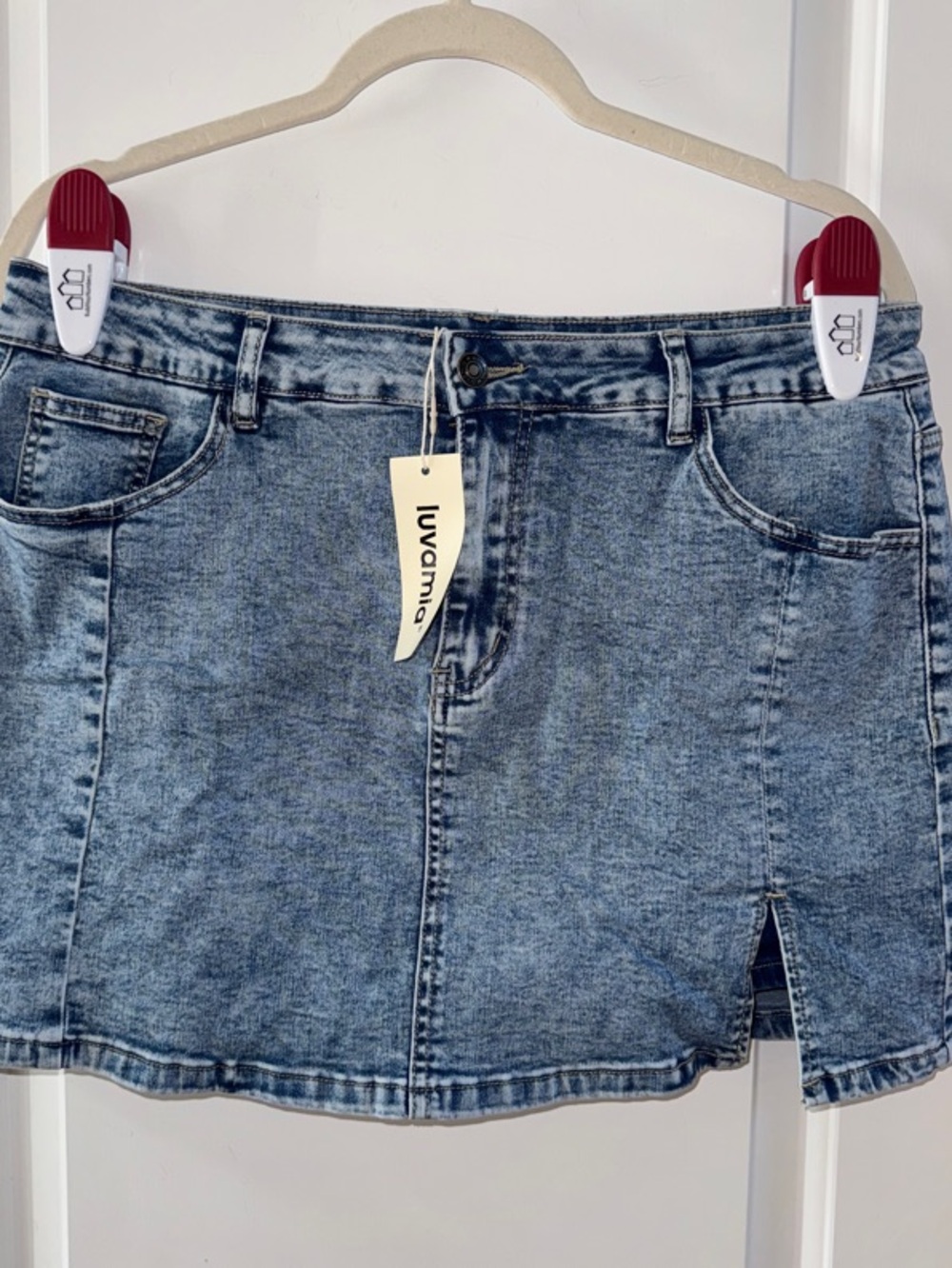 Iuvamia Women’s Light Blue Denim Skort